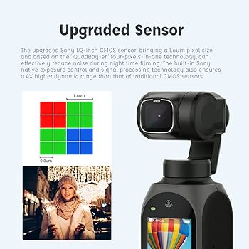 ビデオカメラ FIMI PALM 2 PRO 4K VIDEO 255 GB FIMI Palm 2 Pro Handheld 3-Axis Gimbal Camera, 1/2”CMOS, 4K